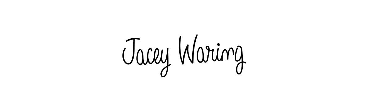 You should practise on your own different ways (Angelique-Rose-font-FFP) to write your name (Jacey Waring) in signature. don't let someone else do it for you. Jacey Waring signature style 5 images and pictures png