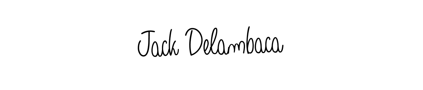 How to make Jack Delambaca name signature. Use Angelique-Rose-font-FFP style for creating short signs online. This is the latest handwritten sign. Jack Delambaca signature style 5 images and pictures png