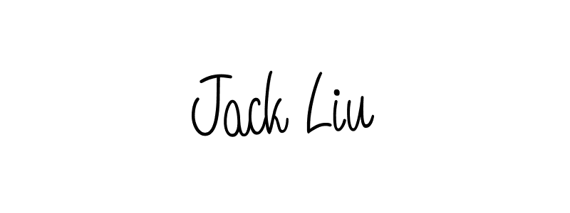 You should practise on your own different ways (Angelique-Rose-font-FFP) to write your name (Jack Liu) in signature. don't let someone else do it for you. Jack Liu signature style 5 images and pictures png