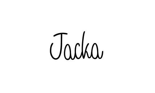 How to make Jacka name signature. Use Angelique-Rose-font-FFP style for creating short signs online. This is the latest handwritten sign. Jacka signature style 5 images and pictures png
