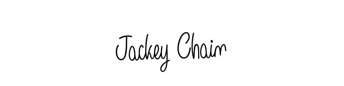 You should practise on your own different ways (Angelique-Rose-font-FFP) to write your name (Jackey Chain) in signature. don't let someone else do it for you. Jackey Chain signature style 5 images and pictures png