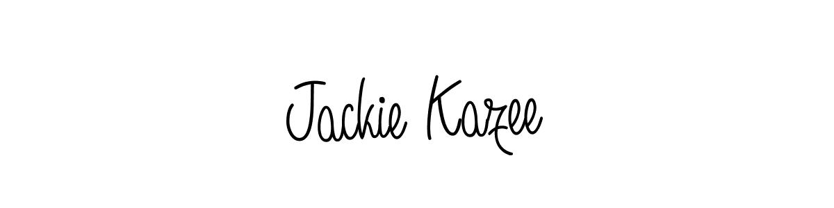 Also we have Jackie Kazee name is the best signature style. Create professional handwritten signature collection using Angelique-Rose-font-FFP autograph style. Jackie Kazee signature style 5 images and pictures png