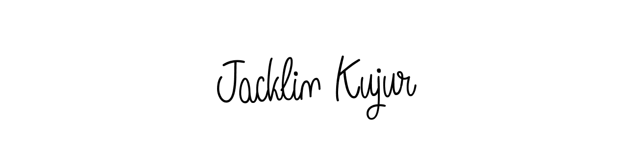 Use a signature maker to create a handwritten signature online. With this signature software, you can design (Angelique-Rose-font-FFP) your own signature for name Jacklin Kujur. Jacklin Kujur signature style 5 images and pictures png