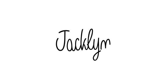 Design your own signature with our free online signature maker. With this signature software, you can create a handwritten (Angelique-Rose-font-FFP) signature for name Jacklyn. Jacklyn signature style 5 images and pictures png