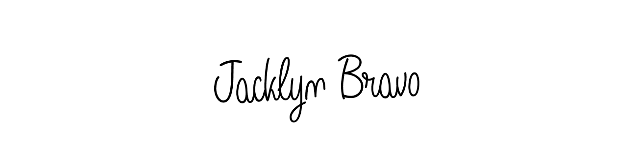 Design your own signature with our free online signature maker. With this signature software, you can create a handwritten (Angelique-Rose-font-FFP) signature for name Jacklyn Bravo. Jacklyn Bravo signature style 5 images and pictures png