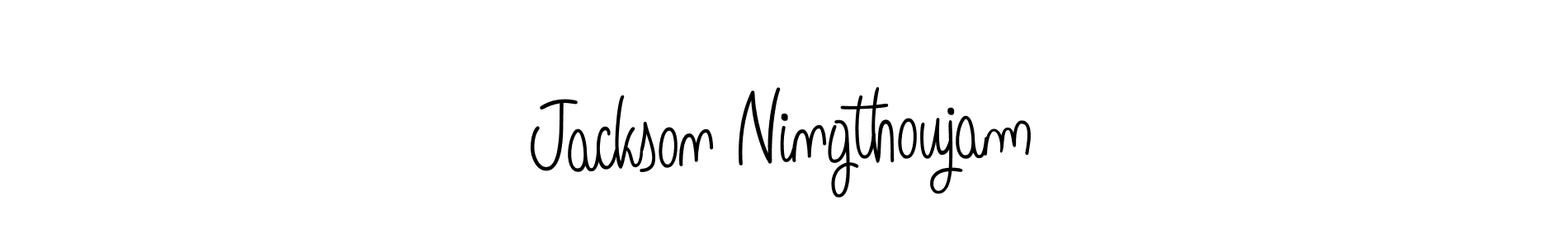 Design your own signature with our free online signature maker. With this signature software, you can create a handwritten (Angelique-Rose-font-FFP) signature for name Jackson Ningthoujam. Jackson Ningthoujam signature style 5 images and pictures png