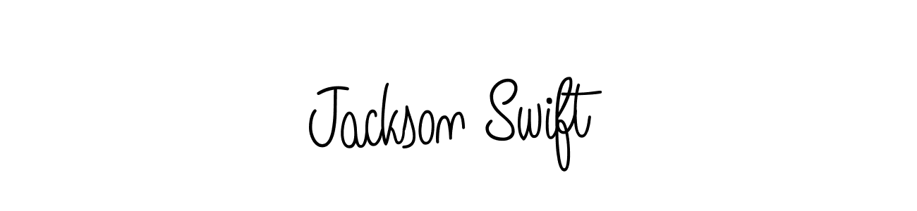 The best way (Angelique-Rose-font-FFP) to make a short signature is to pick only two or three words in your name. The name Jackson Swift include a total of six letters. For converting this name. Jackson Swift signature style 5 images and pictures png
