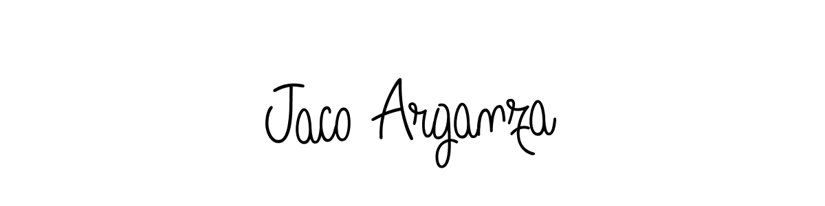 Jaco Arganza stylish signature style. Best Handwritten Sign (Angelique-Rose-font-FFP) for my name. Handwritten Signature Collection Ideas for my name Jaco Arganza. Jaco Arganza signature style 5 images and pictures png