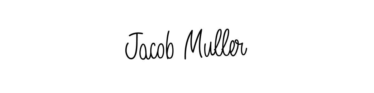 You should practise on your own different ways (Angelique-Rose-font-FFP) to write your name (Jacob Muller) in signature. don't let someone else do it for you. Jacob Muller signature style 5 images and pictures png