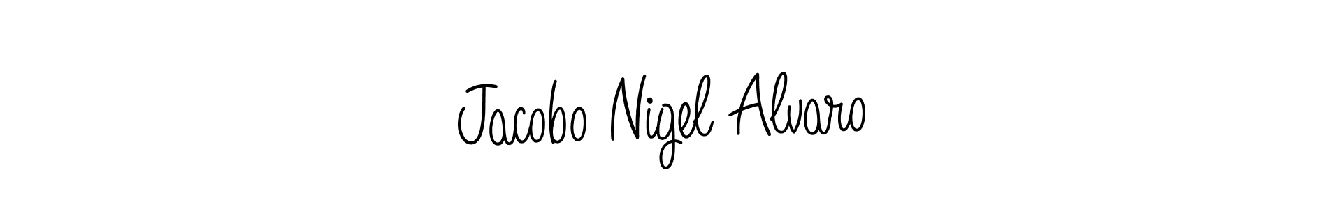 Use a signature maker to create a handwritten signature online. With this signature software, you can design (Angelique-Rose-font-FFP) your own signature for name Jacobo Nigel Alvaro. Jacobo Nigel Alvaro signature style 5 images and pictures png