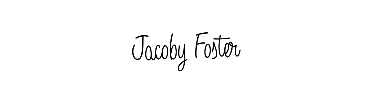 You should practise on your own different ways (Angelique-Rose-font-FFP) to write your name (Jacoby Foster) in signature. don't let someone else do it for you. Jacoby Foster signature style 5 images and pictures png