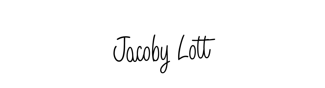 Use a signature maker to create a handwritten signature online. With this signature software, you can design (Angelique-Rose-font-FFP) your own signature for name Jacoby Lott. Jacoby Lott signature style 5 images and pictures png