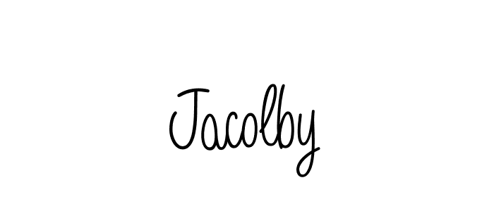 Jacolby stylish signature style. Best Handwritten Sign (Angelique-Rose-font-FFP) for my name. Handwritten Signature Collection Ideas for my name Jacolby. Jacolby signature style 5 images and pictures png