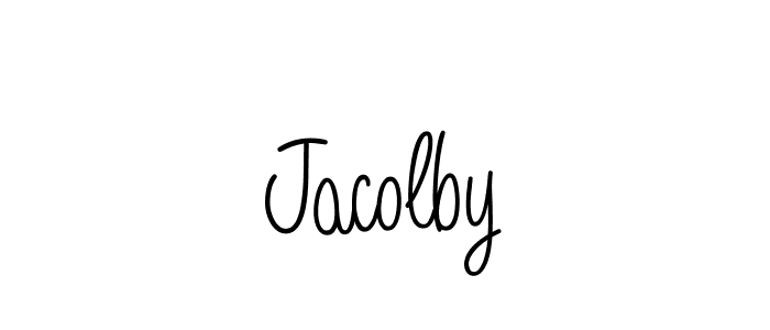 Jacolby stylish signature style. Best Handwritten Sign (Angelique-Rose-font-FFP) for my name. Handwritten Signature Collection Ideas for my name Jacolby. Jacolby signature style 5 images and pictures png