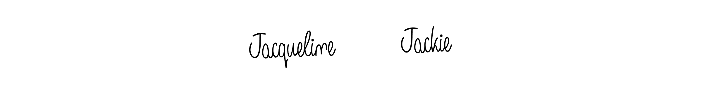 Design your own signature with our free online signature maker. With this signature software, you can create a handwritten (Angelique-Rose-font-FFP) signature for name Jacqueline        Jackie. Jacqueline        Jackie signature style 5 images and pictures png