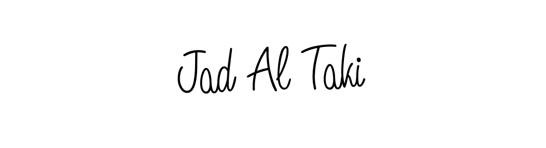 Make a beautiful signature design for name Jad Al Taki. With this signature (Angelique-Rose-font-FFP) style, you can create a handwritten signature for free. Jad Al Taki signature style 5 images and pictures png