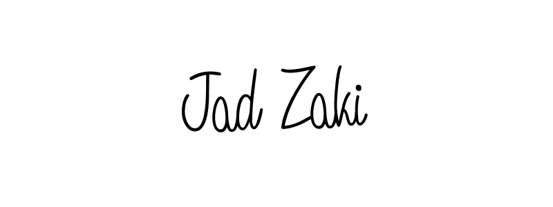Design your own signature with our free online signature maker. With this signature software, you can create a handwritten (Angelique-Rose-font-FFP) signature for name Jad Zaki. Jad Zaki signature style 5 images and pictures png