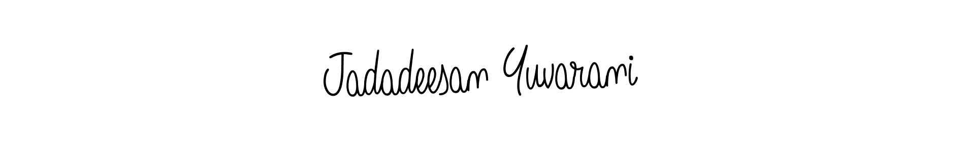 Use a signature maker to create a handwritten signature online. With this signature software, you can design (Angelique-Rose-font-FFP) your own signature for name Jadadeesan Yuvarani. Jadadeesan Yuvarani signature style 5 images and pictures png
