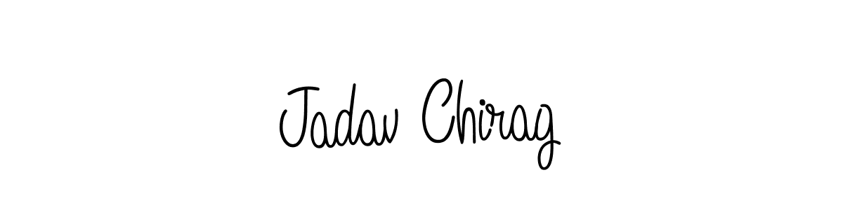 Design your own signature with our free online signature maker. With this signature software, you can create a handwritten (Angelique-Rose-font-FFP) signature for name Jadav Chirag. Jadav Chirag signature style 5 images and pictures png