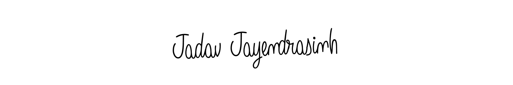Use a signature maker to create a handwritten signature online. With this signature software, you can design (Angelique-Rose-font-FFP) your own signature for name Jadav Jayendrasinh. Jadav Jayendrasinh signature style 5 images and pictures png