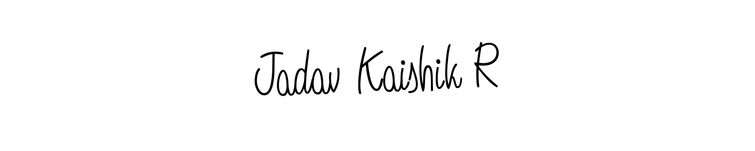 Here are the top 10 professional signature styles for the name Jadav Kaishik R. These are the best autograph styles you can use for your name. Jadav Kaishik R signature style 5 images and pictures png