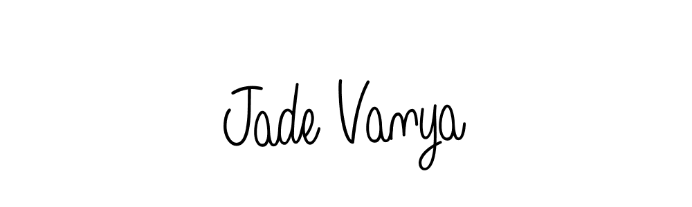 Jade Vanya stylish signature style. Best Handwritten Sign (Angelique-Rose-font-FFP) for my name. Handwritten Signature Collection Ideas for my name Jade Vanya. Jade Vanya signature style 5 images and pictures png