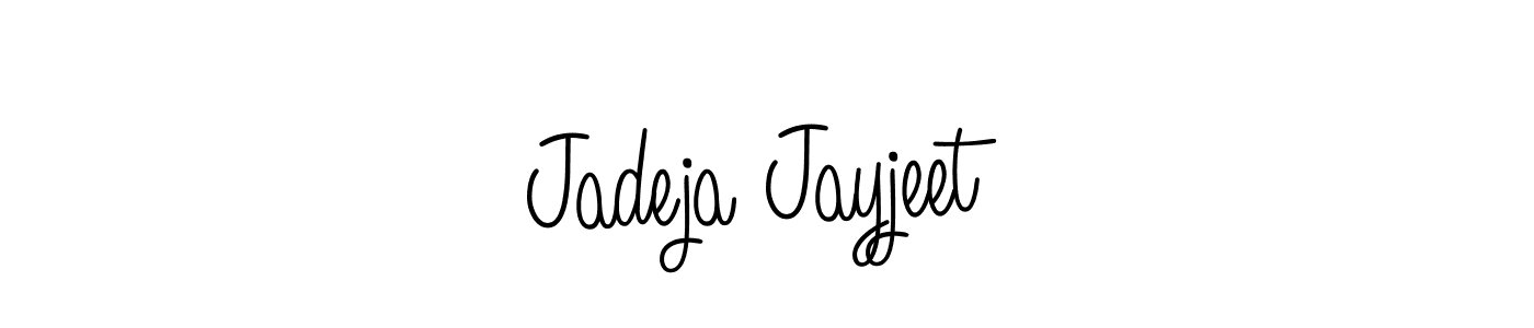 The best way (Angelique-Rose-font-FFP) to make a short signature is to pick only two or three words in your name. The name Jadeja Jayjeet include a total of six letters. For converting this name. Jadeja Jayjeet signature style 5 images and pictures png