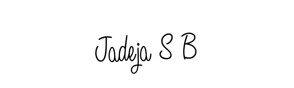 How to make Jadeja S B name signature. Use Angelique-Rose-font-FFP style for creating short signs online. This is the latest handwritten sign. Jadeja S B signature style 5 images and pictures png