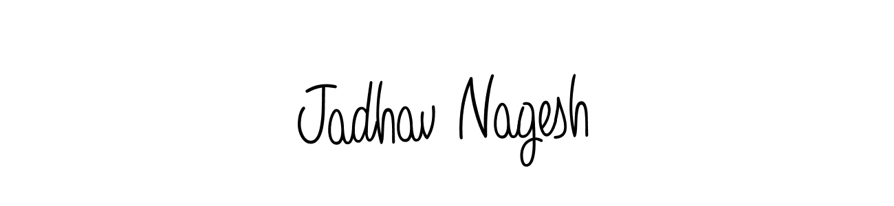 How to make Jadhav Nagesh name signature. Use Angelique-Rose-font-FFP style for creating short signs online. This is the latest handwritten sign. Jadhav Nagesh signature style 5 images and pictures png