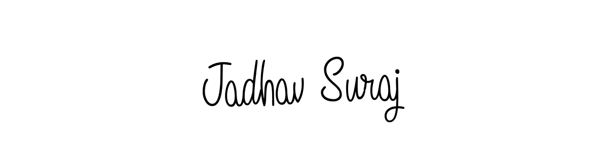 Jadhav Suraj stylish signature style. Best Handwritten Sign (Angelique-Rose-font-FFP) for my name. Handwritten Signature Collection Ideas for my name Jadhav Suraj. Jadhav Suraj signature style 5 images and pictures png