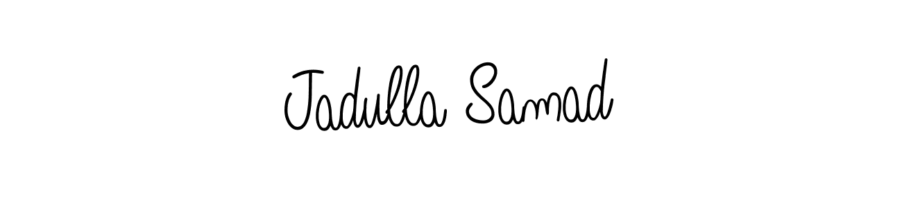 The best way (Angelique-Rose-font-FFP) to make a short signature is to pick only two or three words in your name. The name Jadulla Samad include a total of six letters. For converting this name. Jadulla Samad signature style 5 images and pictures png