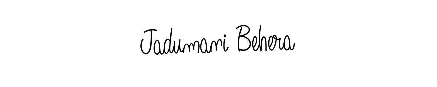 Make a beautiful signature design for name Jadumani Behera. With this signature (Angelique-Rose-font-FFP) style, you can create a handwritten signature for free. Jadumani Behera signature style 5 images and pictures png