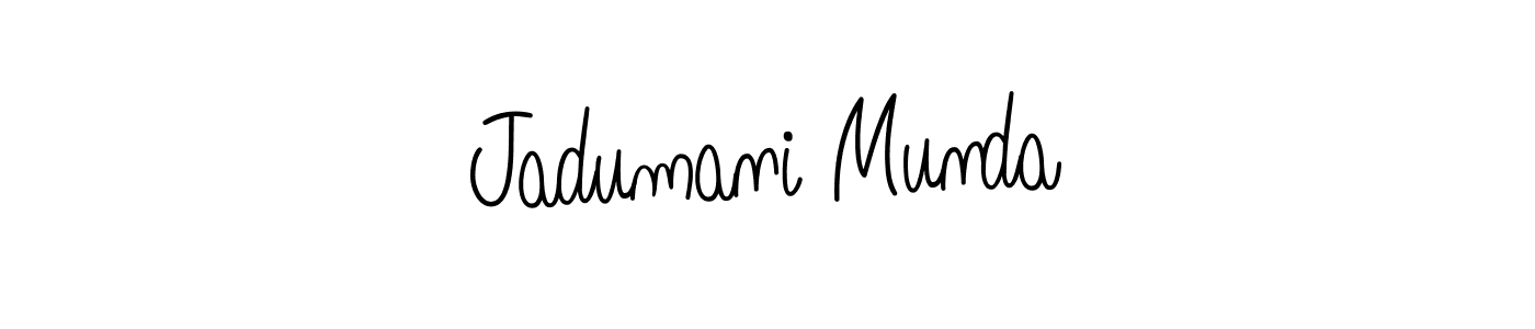 Also You can easily find your signature by using the search form. We will create Jadumani Munda name handwritten signature images for you free of cost using Angelique-Rose-font-FFP sign style. Jadumani Munda signature style 5 images and pictures png