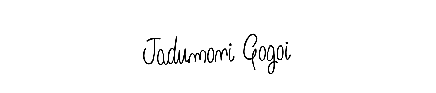 How to Draw Jadumoni Gogoi signature style? Angelique-Rose-font-FFP is a latest design signature styles for name Jadumoni Gogoi. Jadumoni Gogoi signature style 5 images and pictures png