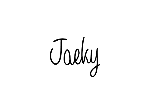 How to make Jaeky name signature. Use Angelique-Rose-font-FFP style for creating short signs online. This is the latest handwritten sign. Jaeky signature style 5 images and pictures png