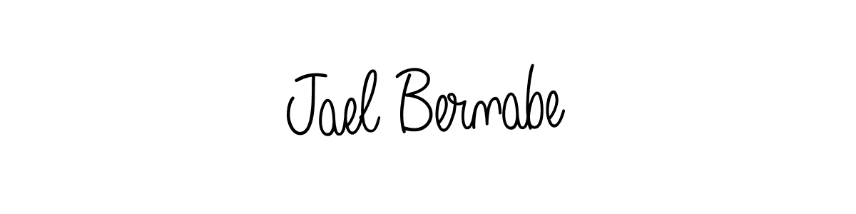 Jael Bernabe stylish signature style. Best Handwritten Sign (Angelique-Rose-font-FFP) for my name. Handwritten Signature Collection Ideas for my name Jael Bernabe. Jael Bernabe signature style 5 images and pictures png
