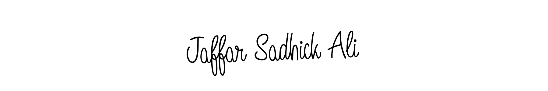 Use a signature maker to create a handwritten signature online. With this signature software, you can design (Angelique-Rose-font-FFP) your own signature for name Jaffar Sadhick Ali. Jaffar Sadhick Ali signature style 5 images and pictures png