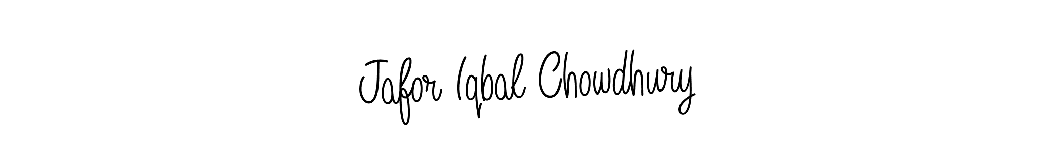 You should practise on your own different ways (Angelique-Rose-font-FFP) to write your name (Jafor Iqbal Chowdhury) in signature. don't let someone else do it for you. Jafor Iqbal Chowdhury signature style 5 images and pictures png