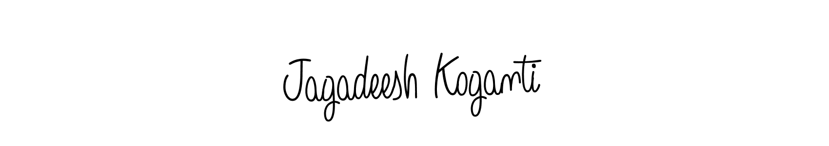 Create a beautiful signature design for name Jagadeesh Koganti. With this signature (Angelique-Rose-font-FFP) fonts, you can make a handwritten signature for free. Jagadeesh Koganti signature style 5 images and pictures png