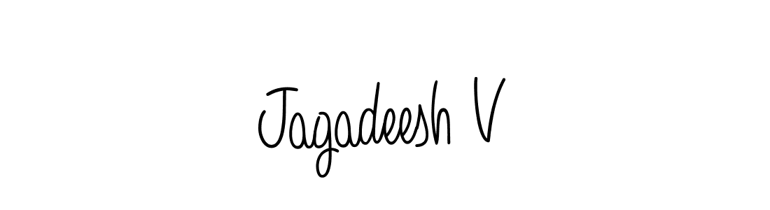 if you are searching for the best signature style for your name Jagadeesh V. so please give up your signature search. here we have designed multiple signature styles  using Angelique-Rose-font-FFP. Jagadeesh V signature style 5 images and pictures png