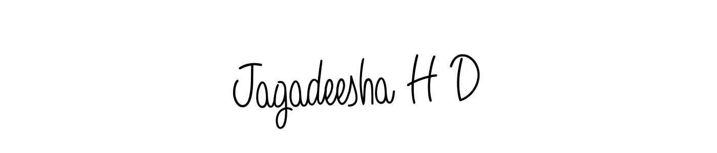 Design your own signature with our free online signature maker. With this signature software, you can create a handwritten (Angelique-Rose-font-FFP) signature for name Jagadeesha H D. Jagadeesha H D signature style 5 images and pictures png