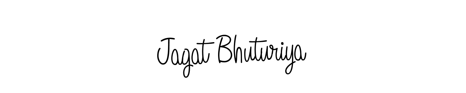 Jagat Bhuturiya stylish signature style. Best Handwritten Sign (Angelique-Rose-font-FFP) for my name. Handwritten Signature Collection Ideas for my name Jagat Bhuturiya. Jagat Bhuturiya signature style 5 images and pictures png