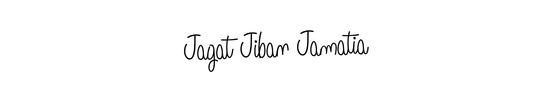 How to make Jagat Jiban Jamatia name signature. Use Angelique-Rose-font-FFP style for creating short signs online. This is the latest handwritten sign. Jagat Jiban Jamatia signature style 5 images and pictures png