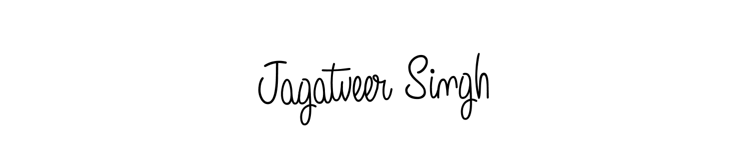 You should practise on your own different ways (Angelique-Rose-font-FFP) to write your name (Jagatveer Singh) in signature. don't let someone else do it for you. Jagatveer Singh signature style 5 images and pictures png