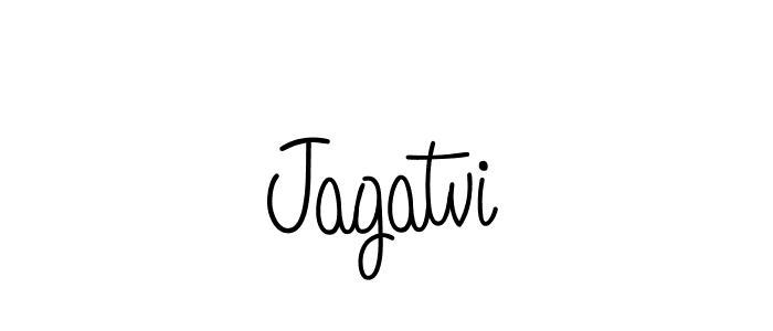 You should practise on your own different ways (Angelique-Rose-font-FFP) to write your name (Jagatvi) in signature. don't let someone else do it for you. Jagatvi signature style 5 images and pictures png