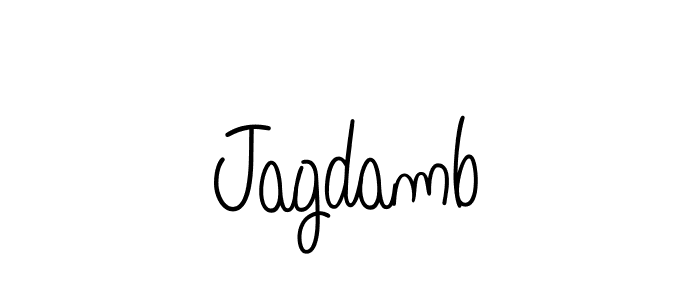 The best way (Angelique-Rose-font-FFP) to make a short signature is to pick only two or three words in your name. The name Jagdamb include a total of six letters. For converting this name. Jagdamb signature style 5 images and pictures png
