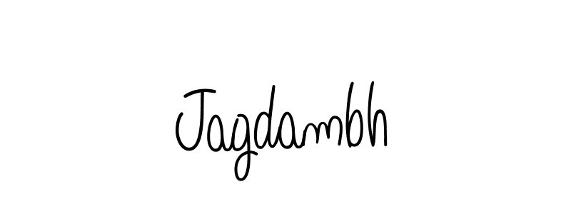 Design your own signature with our free online signature maker. With this signature software, you can create a handwritten (Angelique-Rose-font-FFP) signature for name Jagdambh. Jagdambh signature style 5 images and pictures png