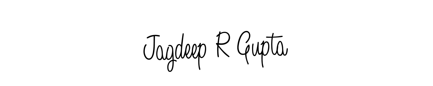 Make a beautiful signature design for name Jagdeep R Gupta. With this signature (Angelique-Rose-font-FFP) style, you can create a handwritten signature for free. Jagdeep R Gupta signature style 5 images and pictures png
