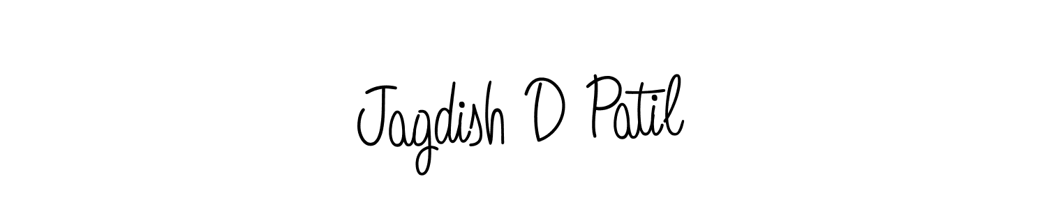 Use a signature maker to create a handwritten signature online. With this signature software, you can design (Angelique-Rose-font-FFP) your own signature for name Jagdish D Patil. Jagdish D Patil signature style 5 images and pictures png