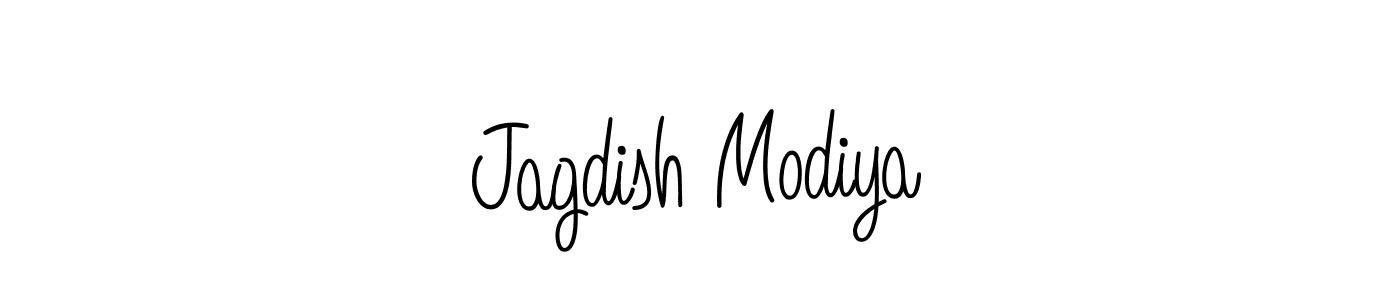 Design your own signature with our free online signature maker. With this signature software, you can create a handwritten (Angelique-Rose-font-FFP) signature for name Jagdish Modiya. Jagdish Modiya signature style 5 images and pictures png